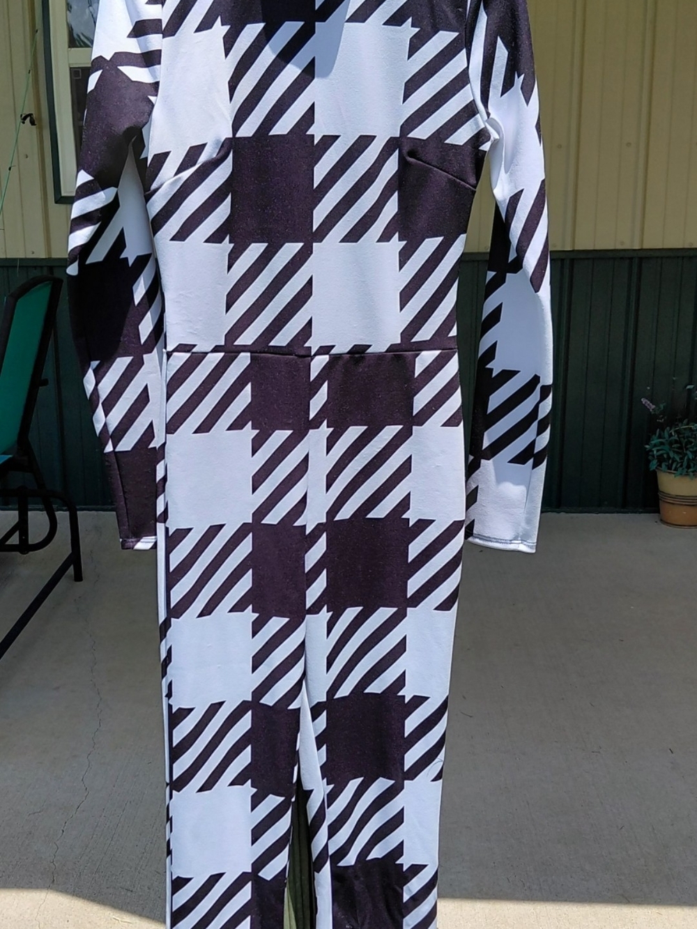 AKIRA Black and White Striped JUMPSUIT